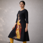 Black Village Grace Hand-Painted Kurti - Image 2
