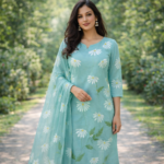 Teal Daisy Garden Suit Set