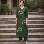 Olive Blossom Artistic Suit Set