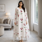 Classic Ivory Vine Hand-Painted Suit Set