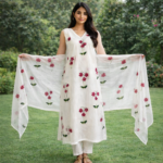 Classic Ivory Vine Hand-Painted Suit Set - Image 3