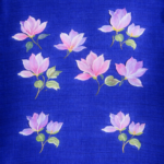 Royal Blue Magnolia Hand-Painted Suit Set - Image 2