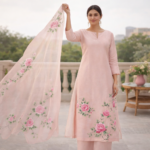 Blush Rose Garden Hand-Painted Suit Set - Image 3