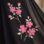 Midnight Blossom Hand-Painted Suit Set - Image 2