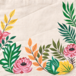 Botanical Border Floral Canvas Tote - Image 2