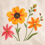 Modern Floral Minimalist Canvas Tote - Image 2