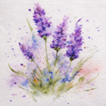 Lavender Watercolor Floral Cotton Tote - Image 2