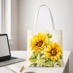 Realistic Sunflower Garden Tote Bag - Image 3
