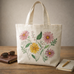 Pastel Floral Craft Tote