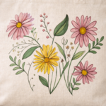 Pastel Floral Craft Tote - Image 2
