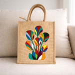 Abstract Multicolor Leaf Art Tote
