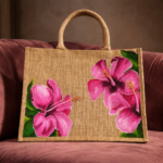 Pink Blossom Floral Statement Tote - Image 3
