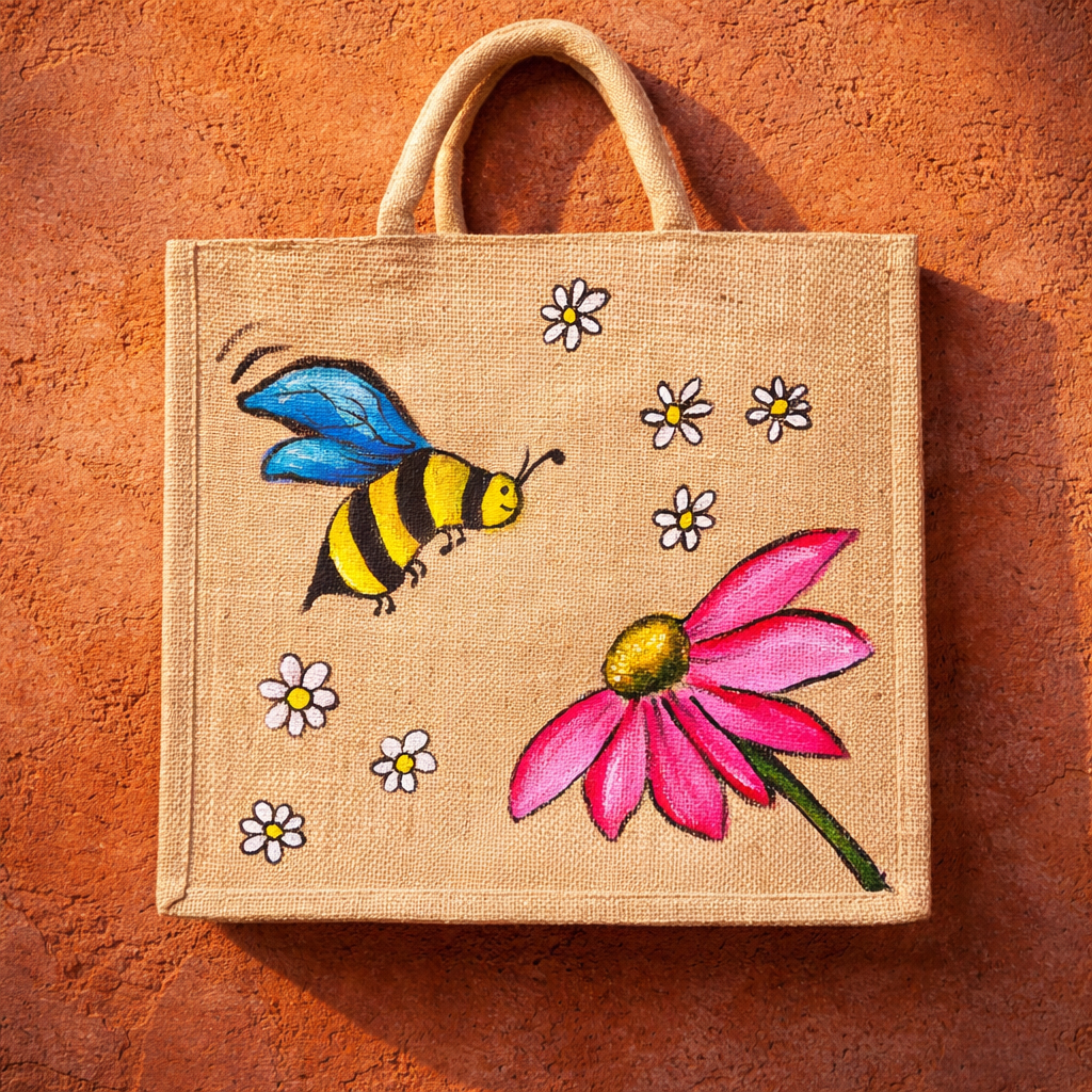 ChatGPT-Image-Feb-22-2026-04_35_22-AM.png Bee & Daisy Floral Art Tote - Image 1