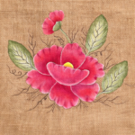 Classic Rose Garden Hand-Painted Tote - Image 2