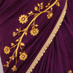 Vasundhara Pushp – Hand-Painted Khadi Cotton Saree - Image 2