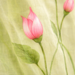 Harit Kamal – Hand-Painted Handloom Cotton Saree - Image 2