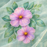 Pushpanjali – Hand-Printed Pure Organza Saree - Image 2