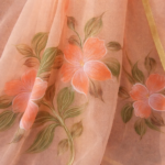 Kusumanjali – Hand-Painted Pure Organza Saree - Image 2