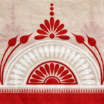 Mangal Alpana – Hand-Painted Cotton Saree - Image 2