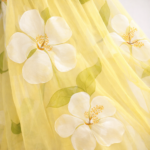 Basant – Hand-Painted Premium Floral Organza Saree - Image 4