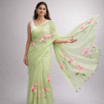 Harit Kamal – Hand-Painted Handloom Cotton Saree - Image 3