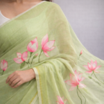 Harit Kamal – Hand-Painted Handloom Cotton Saree - Image 4