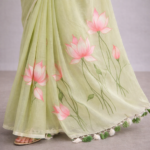 Harit Kamal – Hand-Painted Handloom Cotton Saree - Image 5