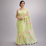 Harit Kamal – Hand-Painted Handloom Cotton Saree