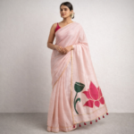 Padma – Hand-Painted Pure Silk Saree - Image 3