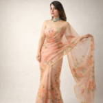 Kusumanjali – Hand-Painted Pure Organza Saree