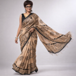 Aparajita – Hand-Painted Cotton Saree (Kalighat Art)