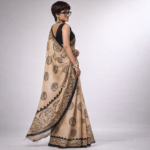 Aparajita – Hand-Painted Cotton Saree (Kalighat Art) - Image 4