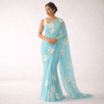 Neel Kamalini – Hand-Painted Pure Georgette Saree
