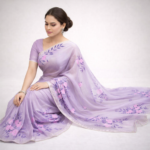 Parijaat – Hand-Painted Pure Silk Saree - Image 3