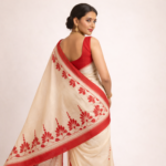 Mangal Alpana – Hand-Painted Cotton Saree - Image 4