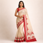 Mangal Alpana – Hand-Painted Cotton Saree