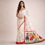 Nritya Saura – Hand-Painted Mulmul Cotton Saree