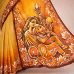 Anwesha – Hand-Painted Cotton Saree (Pattachitra Art) - Image 4