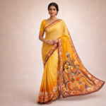 Anwesha – Hand-Painted Cotton Saree (Pattachitra Art)