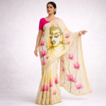 Shanta – Hand-Painted Chanderi Cotton Saree
