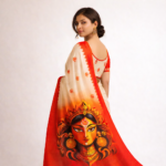 Bhavya – Hand-Painted Cotton Saree (Kalighat Art) - Image 4