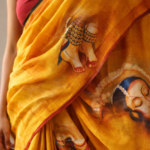 Padmani – Hand-Painted Cotton Saree (Phad Art) - Image 4