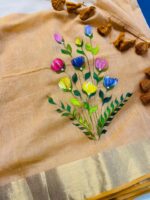 Half n Half Handpainted Saree - Image 3