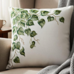 Cascading Botanical Vine Cushion Cover