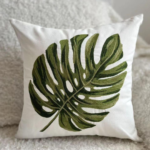 Tropical Monstera Leaf Cushion Cover