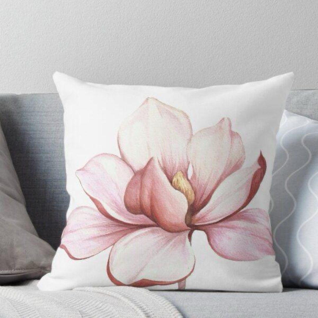 4 Magnolia Blossom Cushion Cover - Image 1